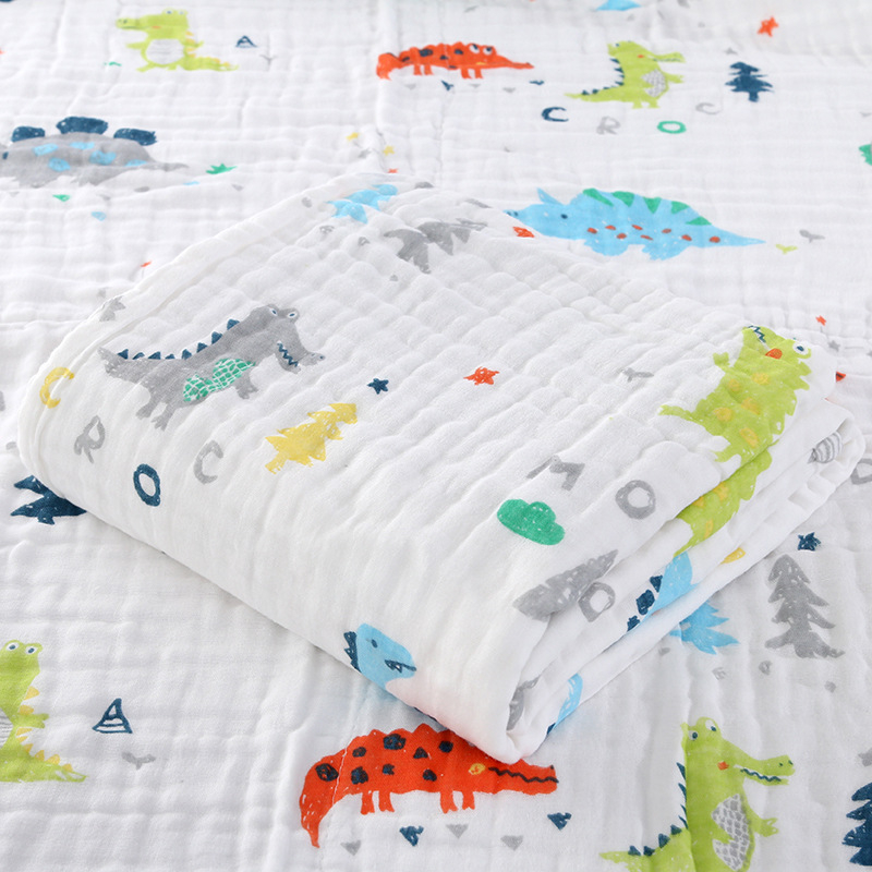 Kūdikio rankšluostis iš grynos medvilnės, didmeninė prekyba, grynos medvilnės keturių sluoksnių marlės naujagimio įvynioklis, vasarinis naujagimio reikmenys, vaikiška antklodė