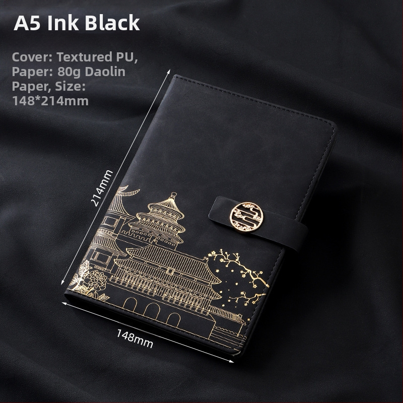 Caiet de notițe A5 pentru birou, cadou creativ pentru costum de birou, modă națională, cutie cadou pentru costum de birou, cadou pentru întâlnirea anuală