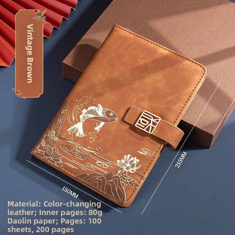 Caiet de notițe A5 pentru birou, cadou creativ pentru costum de birou, modă națională, cutie cadou pentru costum de birou, cadou pentru întâlnirea anuală