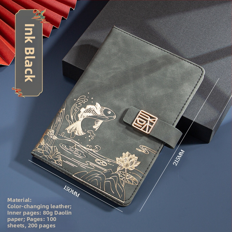 Caiet de notițe A5 pentru birou, cadou creativ pentru costum de birou, modă națională, cutie cadou pentru costum de birou, cadou pentru întâlnirea anuală