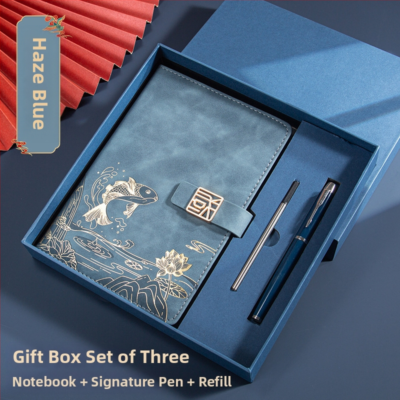 Caiet de notițe A5 pentru birou, cadou creativ pentru costum de birou, modă națională, cutie cadou pentru costum de birou, cadou pentru întâlnirea anuală