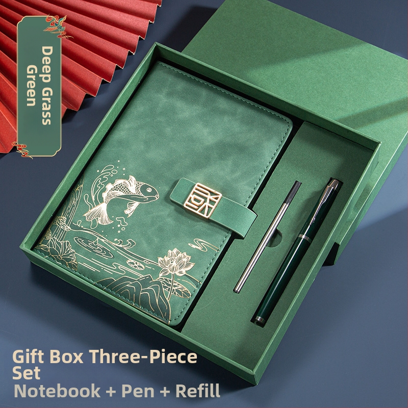 Caiet de notițe A5 pentru birou, cadou creativ pentru costum de birou, modă națională, cutie cadou pentru costum de birou, cadou pentru întâlnirea anuală