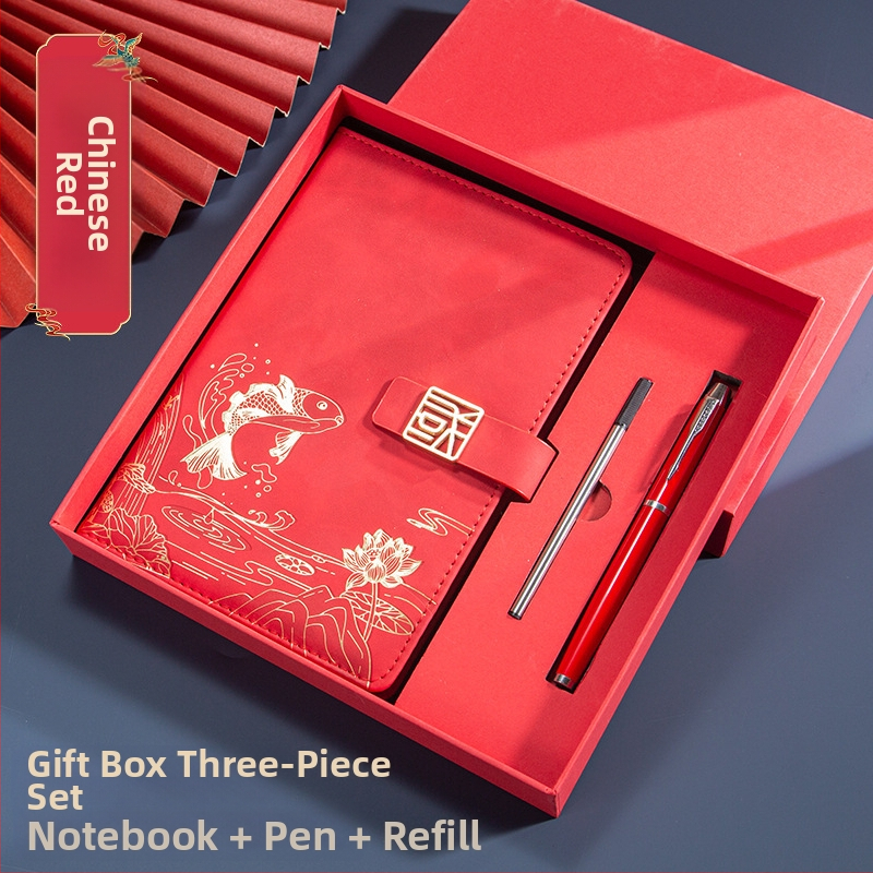 Caiet de notițe A5 pentru birou, cadou creativ pentru costum de birou, modă națională, cutie cadou pentru costum de birou, cadou pentru întâlnirea anuală