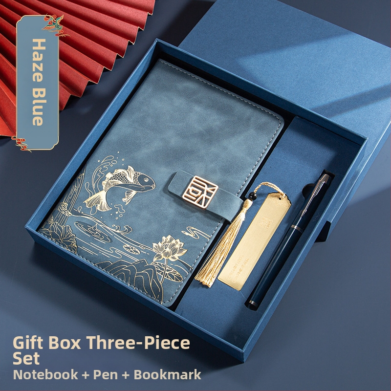 Caiet de notițe A5 pentru birou, cadou creativ pentru costum de birou, modă națională, cutie cadou pentru costum de birou, cadou pentru întâlnirea anuală