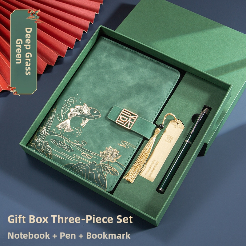 Caiet de notițe A5 pentru birou, cadou creativ pentru costum de birou, modă națională, cutie cadou pentru costum de birou, cadou pentru întâlnirea anuală