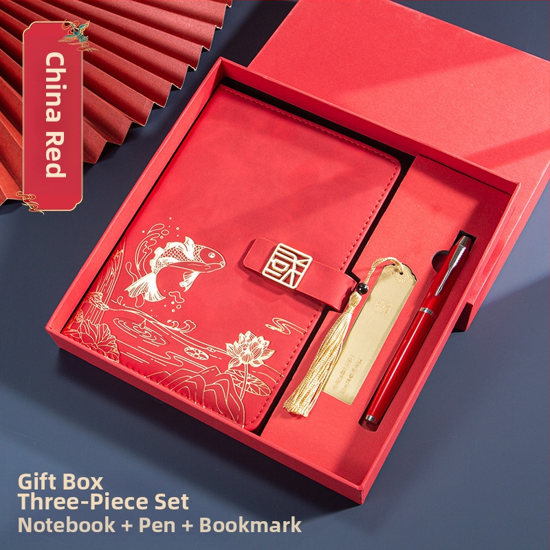 Caiet de notițe A5 pentru birou, cadou creativ pentru costum de birou, modă națională, cutie cadou pentru costum de birou, cadou pentru întâlnirea anuală