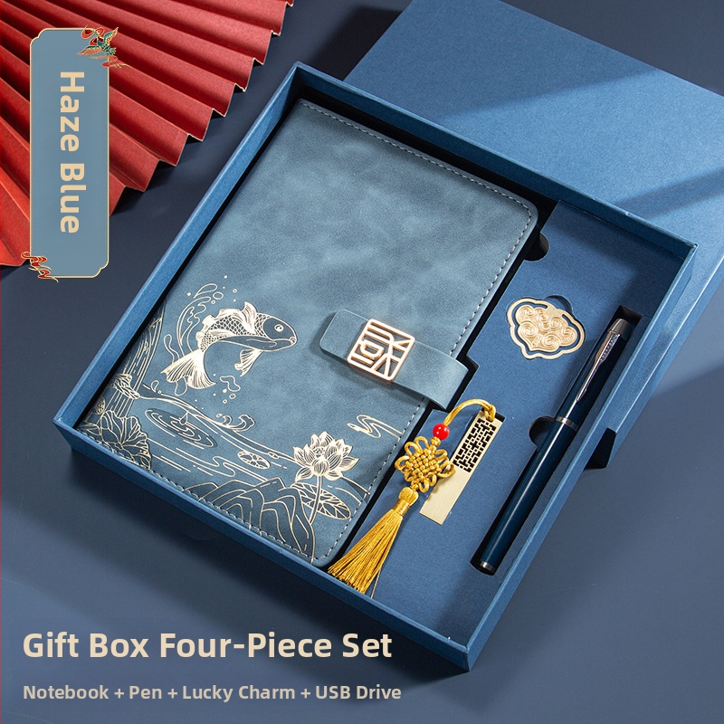 Caiet de notițe A5 pentru birou, cadou creativ pentru costum de birou, modă națională, cutie cadou pentru costum de birou, cadou pentru întâlnirea anuală