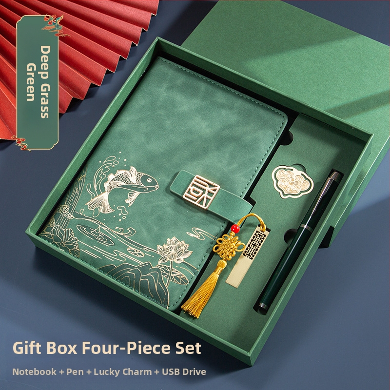 Caiet de notițe A5 pentru birou, cadou creativ pentru costum de birou, modă națională, cutie cadou pentru costum de birou, cadou pentru întâlnirea anuală