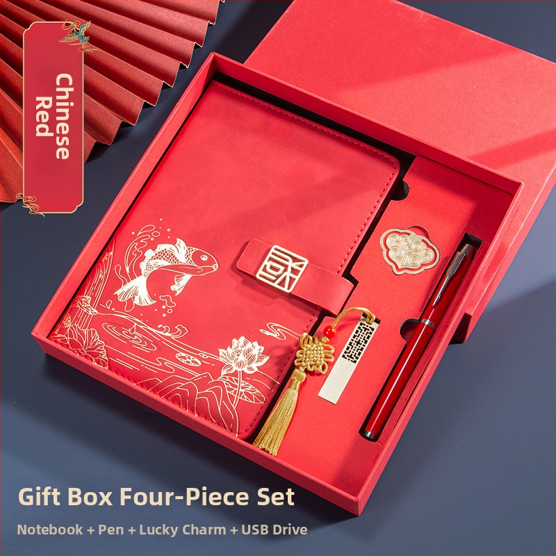 Caiet de notițe A5 pentru birou, cadou creativ pentru costum de birou, modă națională, cutie cadou pentru costum de birou, cadou pentru întâlnirea anuală