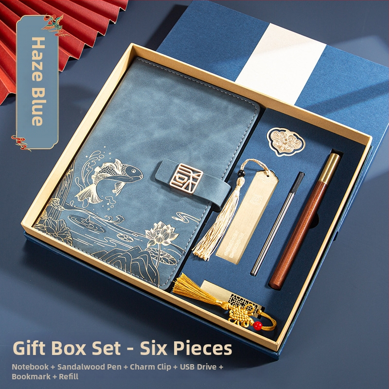 Caiet de notițe A5 pentru birou, cadou creativ pentru costum de birou, modă națională, cutie cadou pentru costum de birou, cadou pentru întâlnirea anuală