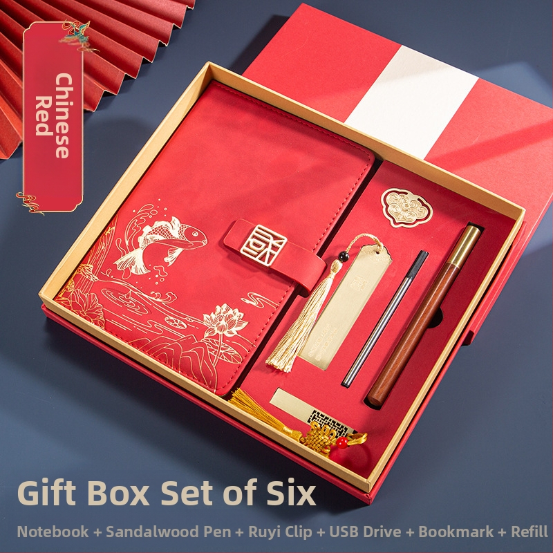 Caiet de notițe A5 pentru birou, cadou creativ pentru costum de birou, modă națională, cutie cadou pentru costum de birou, cadou pentru întâlnirea anuală