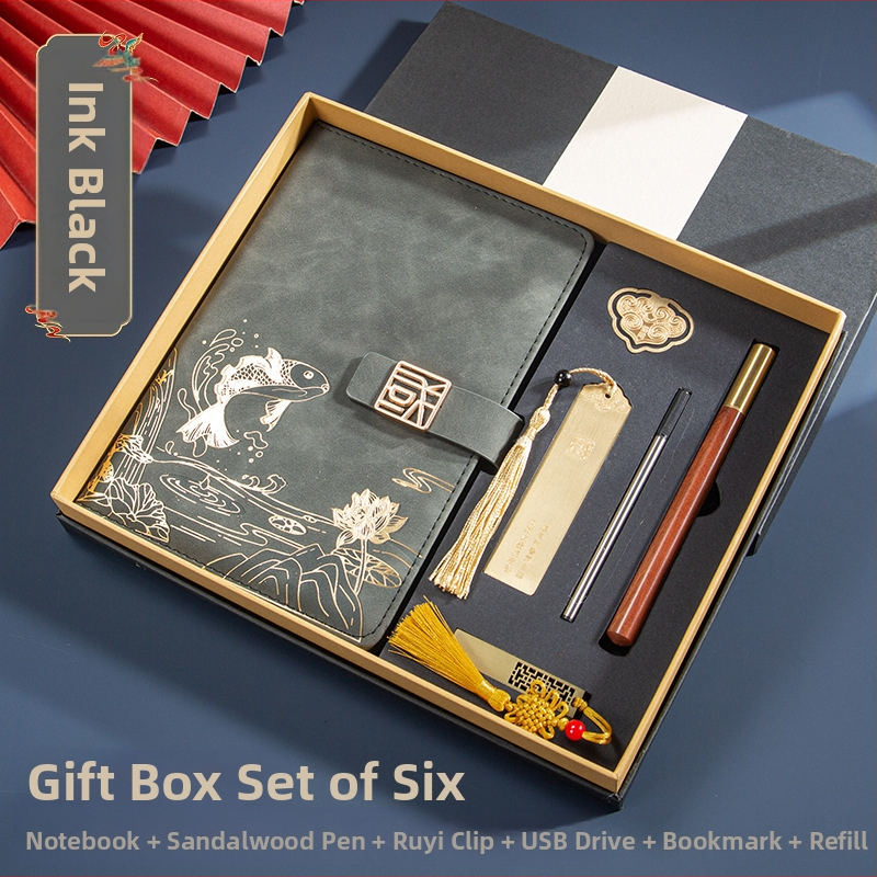 Caiet de notițe A5 pentru birou, cadou creativ pentru costum de birou, modă națională, cutie cadou pentru costum de birou, cadou pentru întâlnirea anuală