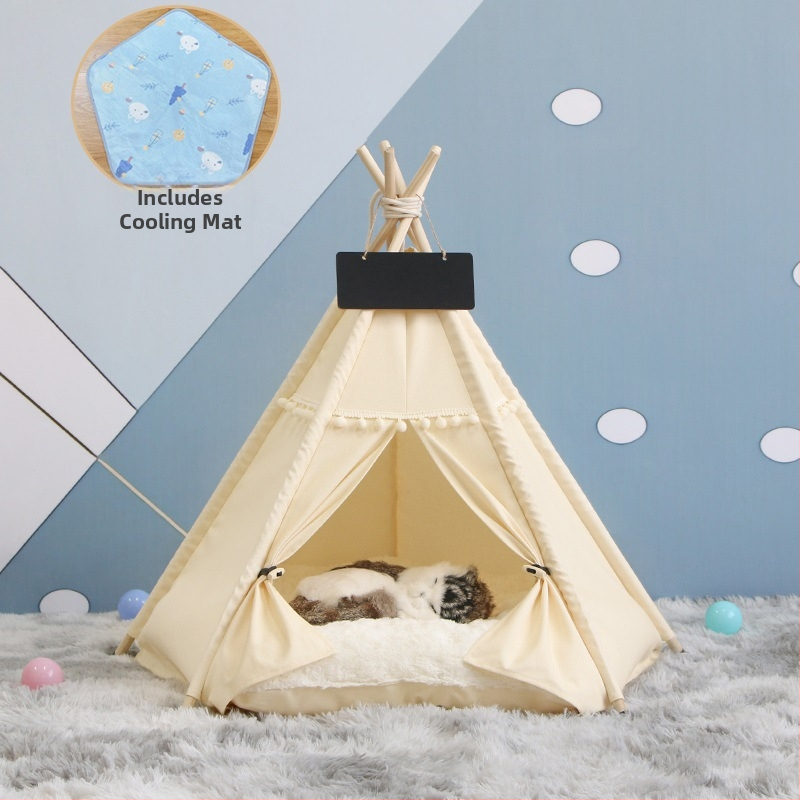 Lemmikloomatelk Four Seasons universaalne kassikeel suvine lemmikloomavoodi eemaldatav ja pestav suletud sisekassimajja kassimajja