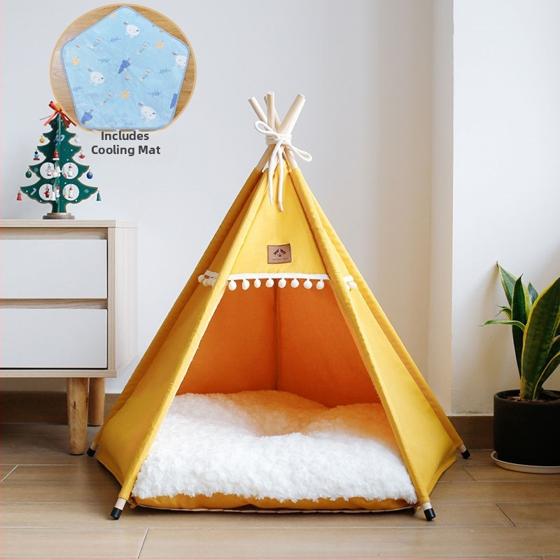 Lemmikloomatelk Four Seasons universaalne kassikeel suvine lemmikloomavoodi eemaldatav ja pestav suletud sisekassimajja kassimajja