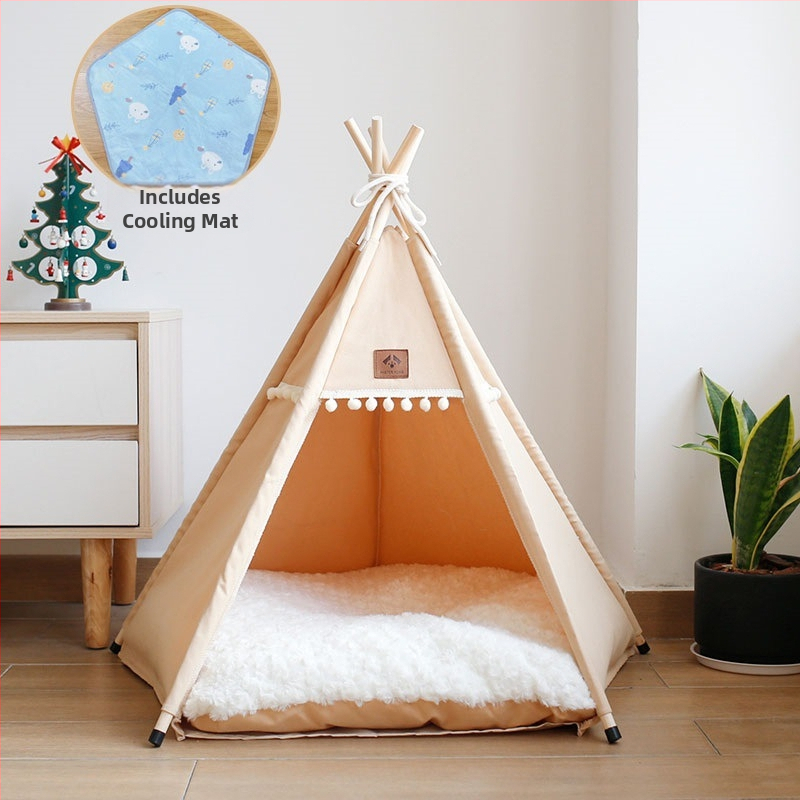 Lemmikloomatelk Four Seasons universaalne kassikeel suvine lemmikloomavoodi eemaldatav ja pestav suletud sisekassimajja kassimajja