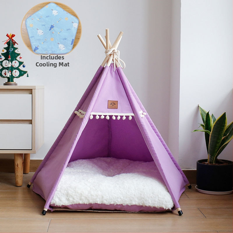 Lemmikloomatelk Four Seasons universaalne kassikeel suvine lemmikloomavoodi eemaldatav ja pestav suletud sisekassimajja kassimajja