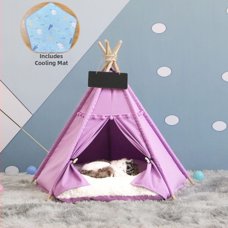 Lemmikloomatelk Four Seasons universaalne kassikeel suvine lemmikloomavoodi eemaldatav ja pestav suletud sisekassimajja kassimajja