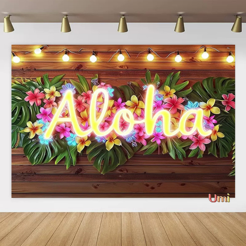 Vasaros paplūdimio gobeleno fonas, audinys, tropinis, pajūrio, gėlė, Aloha, Havajai, vandenynas, banglentė, šventinis, vakarėlis