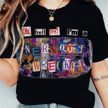 2023. gada vasaras pārrobežu T-krekls, Eiropas un Amerikas hiphopa sērijas digitālā 3D drukas sieviešu īsroku sporta T-krekls