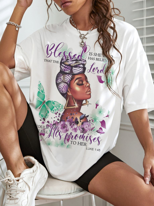 2023. gada vasaras pārrobežu T-krekls, Eiropas un Amerikas hiphopa sērijas digitālā 3D drukas sieviešu īsroku sporta T-krekls