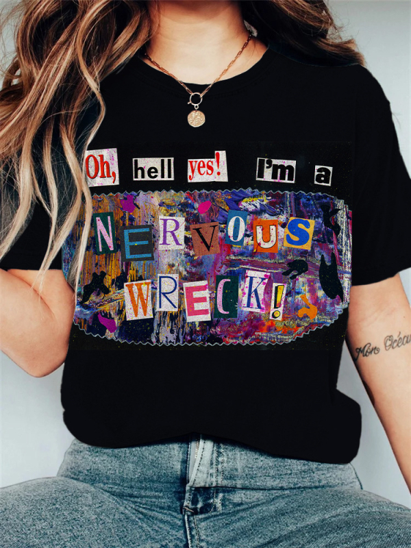 2023. gada vasaras pārrobežu T-krekls, Eiropas un Amerikas hiphopa sērijas digitālā 3D drukas sieviešu īsroku sporta T-krekls