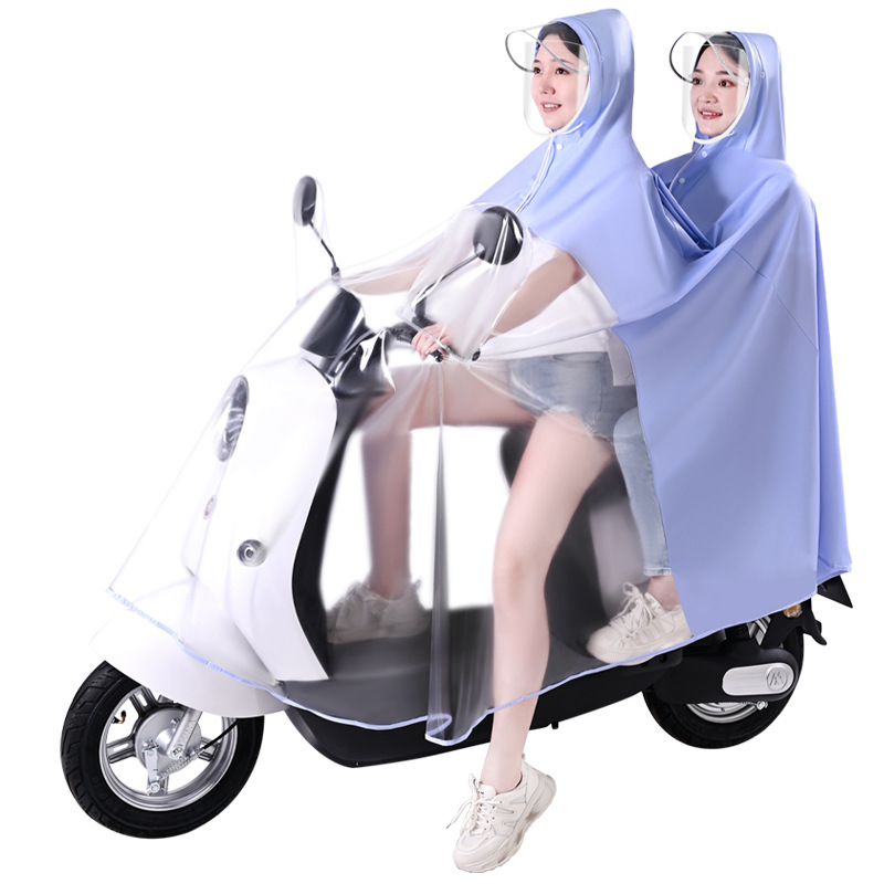 Elektromos autó esőkabát nagykereskedelmi akkumulátoros autó motorkerékpár szülő-gyermek egyrészes, egyrészes, dupla testű, esőálló anya-gyermek poncsó