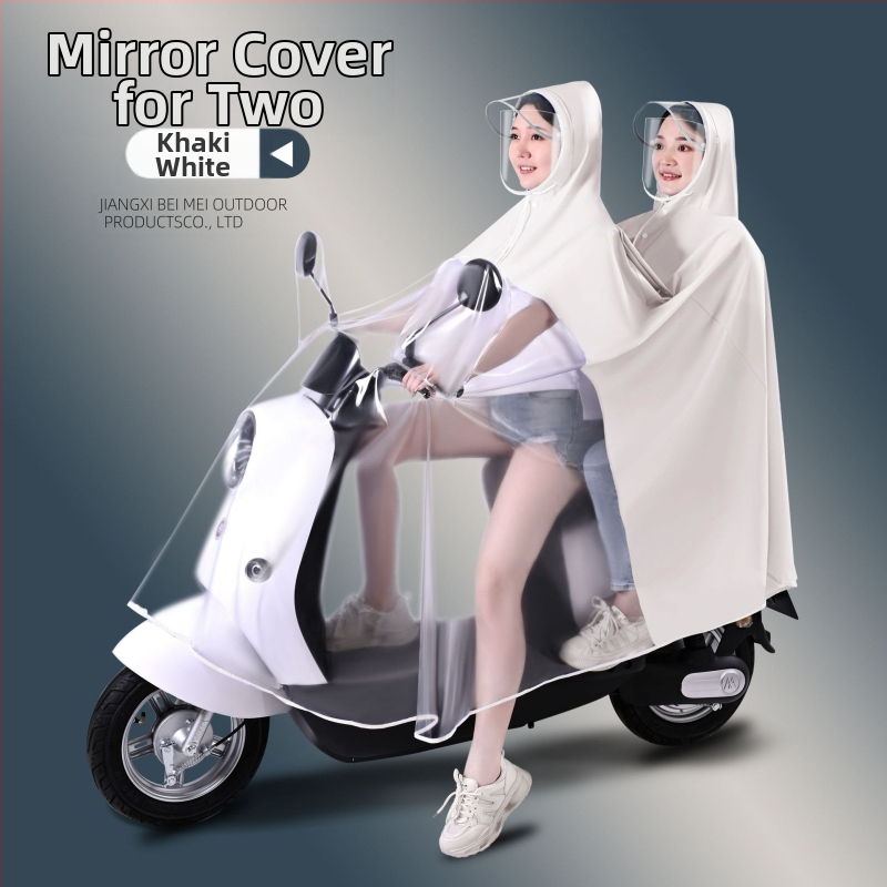 Elektromos autó esőkabát nagykereskedelmi akkumulátoros autó motorkerékpár szülő-gyermek egyrészes, egyrészes, dupla testű, esőálló anya-gyermek poncsó