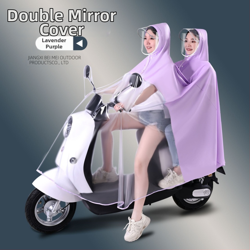 Elektromos autó esőkabát nagykereskedelmi akkumulátoros autó motorkerékpár szülő-gyermek egyrészes, egyrészes, dupla testű, esőálló anya-gyermek poncsó