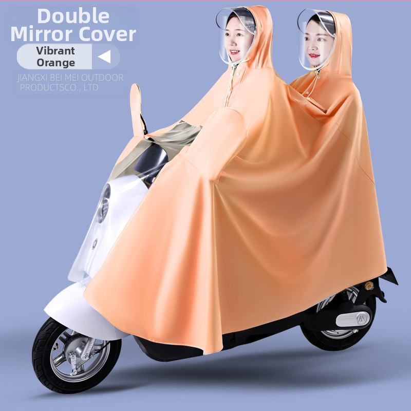 Elektromos autó esőkabát nagykereskedelmi akkumulátoros autó motorkerékpár szülő-gyermek egyrészes, egyrészes, dupla testű, esőálló anya-gyermek poncsó