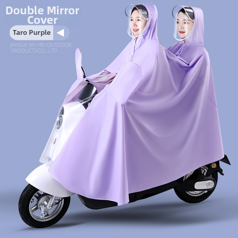 Elektromos autó esőkabát nagykereskedelmi akkumulátoros autó motorkerékpár szülő-gyermek egyrészes, egyrészes, dupla testű, esőálló anya-gyermek poncsó