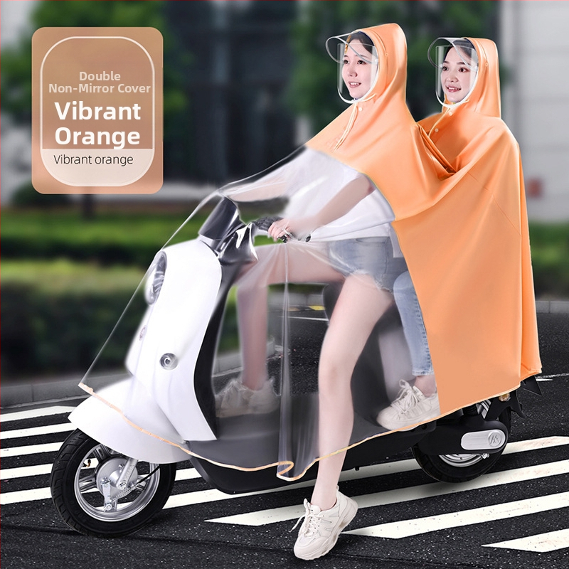 Elektromos autó esőkabát nagykereskedelmi akkumulátoros autó motorkerékpár szülő-gyermek egyrészes, egyrészes, dupla testű, esőálló anya-gyermek poncsó