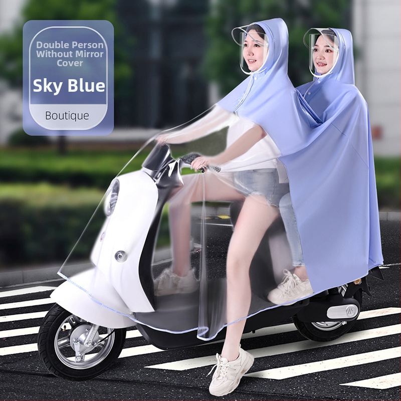 Elektromos autó esőkabát nagykereskedelmi akkumulátoros autó motorkerékpár szülő-gyermek egyrészes, egyrészes, dupla testű, esőálló anya-gyermek poncsó