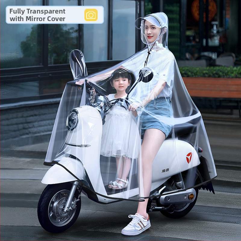 Elektromos autó esőkabát nagykereskedelmi akkumulátoros autó motorkerékpár szülő-gyermek egyrészes, egyrészes, dupla testű, esőálló anya-gyermek poncsó