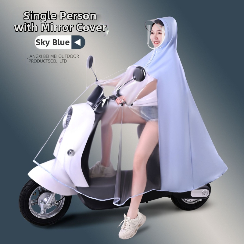 Elektromos autó esőkabát nagykereskedelmi akkumulátoros autó motorkerékpár szülő-gyermek egyrészes, egyrészes, dupla testű, esőálló anya-gyermek poncsó