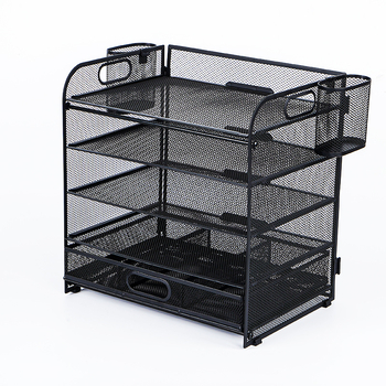 -Πενταώροφο μεταλλικό ράφι αρχείων για διασυνοριακό γραφείο, συρτάρι, ράφι αρχείων, τραπέζι, αρχείο