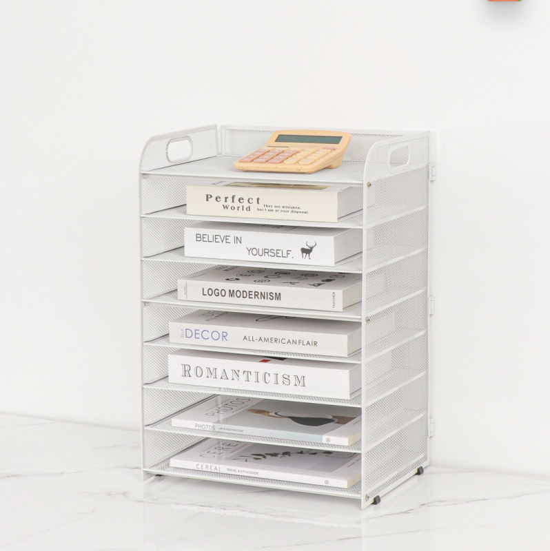 -Határokon átnyúló irodai ötszintes asztali irattároló állvány fém irattartó fiókos irattartó asztali irattartó