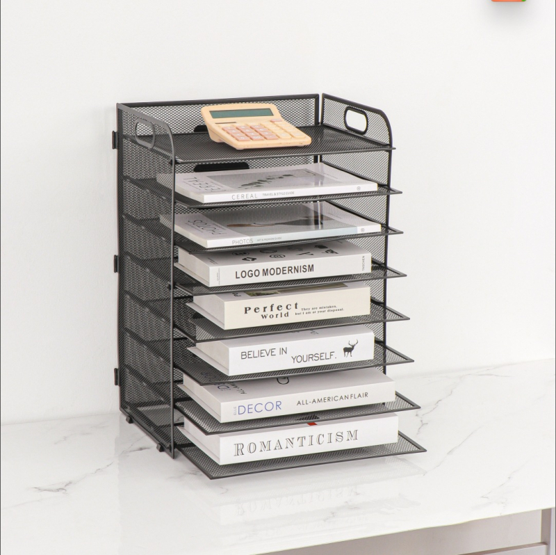 -Határokon átnyúló irodai ötszintes asztali irattároló állvány fém irattartó fiókos irattartó asztali irattartó