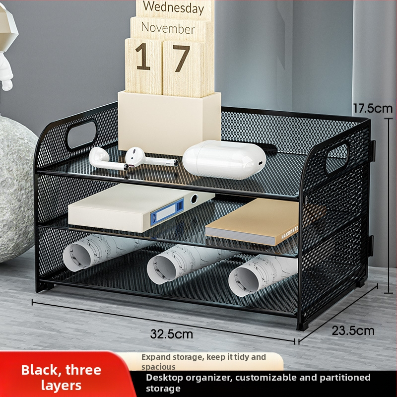 -Határokon átnyúló irodai ötszintes asztali irattároló állvány fém irattartó fiókos irattartó asztali irattartó