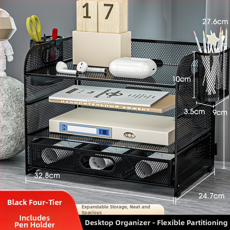 -Határokon átnyúló irodai ötszintes asztali irattároló állvány fém irattartó fiókos irattartó asztali irattartó