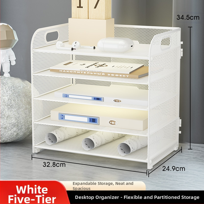 -Határokon átnyúló irodai ötszintes asztali irattároló állvány fém irattartó fiókos irattartó asztali irattartó