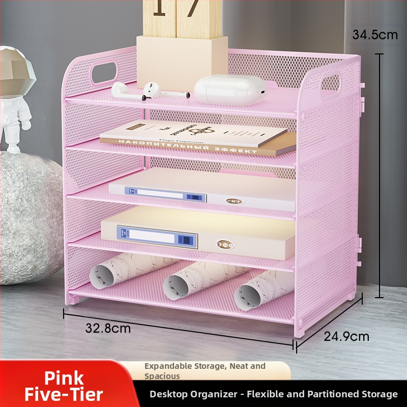 -Határokon átnyúló irodai ötszintes asztali irattároló állvány fém irattartó fiókos irattartó asztali irattartó