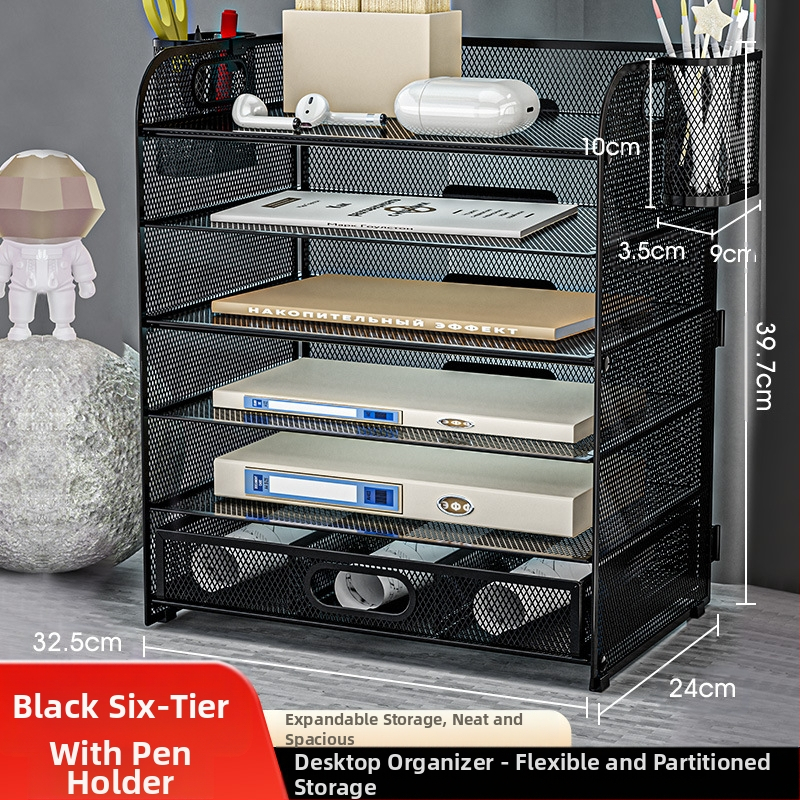 -Határokon átnyúló irodai ötszintes asztali irattároló állvány fém irattartó fiókos irattartó asztali irattartó