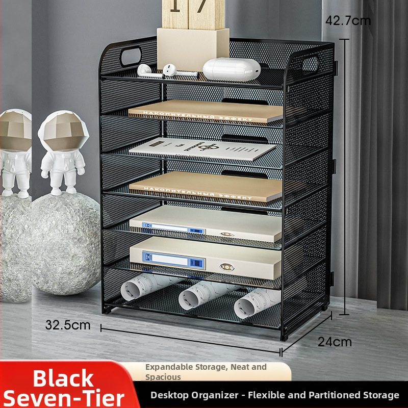 -Határokon átnyúló irodai ötszintes asztali irattároló állvány fém irattartó fiókos irattartó asztali irattartó