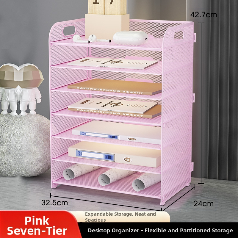 -Határokon átnyúló irodai ötszintes asztali irattároló állvány fém irattartó fiókos irattartó asztali irattartó