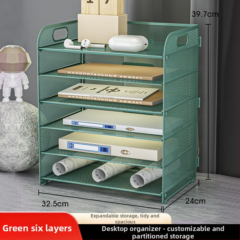 -Határokon átnyúló irodai ötszintes asztali irattároló állvány fém irattartó fiókos irattartó asztali irattartó