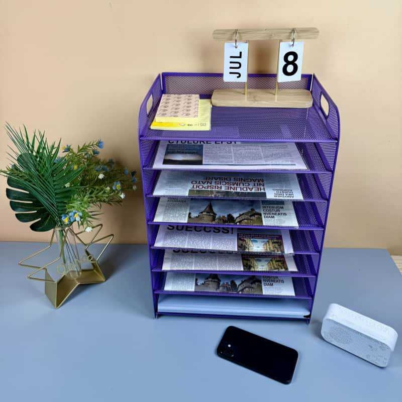 -Határokon átnyúló irodai ötszintes asztali irattároló állvány fém irattartó fiókos irattartó asztali irattartó