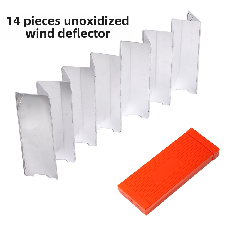 Сгъваем дефлектор за вятър от алуминиева сплав за външна печка, 8 броя/10 броя