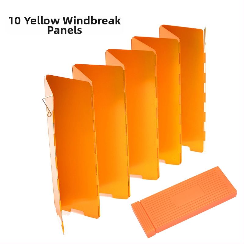 Сгъваем дефлектор за вятър от алуминиева сплав за външна печка, 8 броя/10 броя