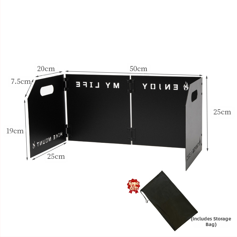 Сгъваем дефлектор за вятър от алуминиева сплав за външна печка, 8 броя/10 броя