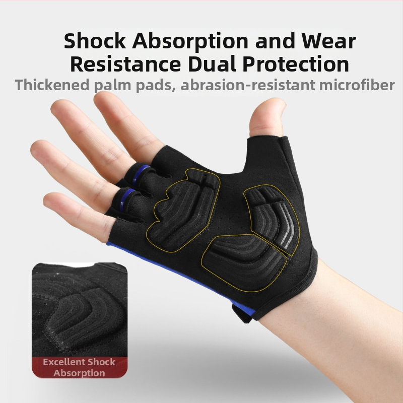 Lauko sportinės dviračių pirštinės, skirtos važinėti visureigiais, motociklais, kalnų keliais, dviračiais, atsparios dilimui, kvėpuojančios, apsaugančios nuo saulės, pusės piršto pirštinės